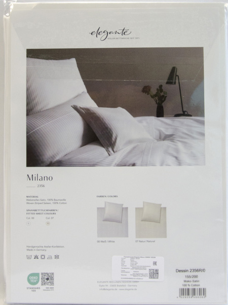 Пододеяльник Elegante Milano 2356R/0 (weiß/белый)